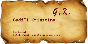 Gaál Krisztina névjegykártya
